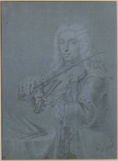 Portrait of Francesco Veracini (1690-1768), Italian Violinist by Franz Ferdinand Richter